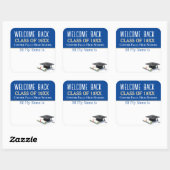 Willkommen! Wiedersehen-Tagaufkleber Quadratischer Aufkleber (Blatt)