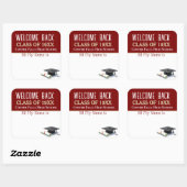 Willkommen! Wiedersehen-Tagaufkleber Quadratischer Aufkleber (Blatt)