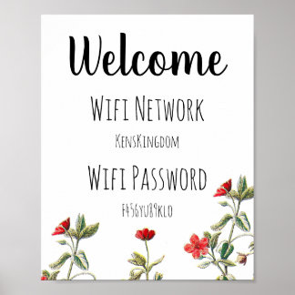 Willkommen Wifi Passwort Poster