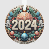 Willkommen Winter 2024 Ornament (Rückseite)