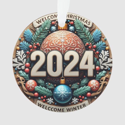 Willkommen Winter 2024 Ornament (Vorderseite)