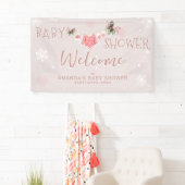 Willkommen Winter Es ist kalt draußen Babydusche Banner (Insitu)