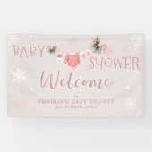 Willkommen Winter Es ist kalt draußen Babydusche Banner (Horizontal)