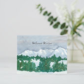 Willkommen Winter Feiertagspostkarte (Stehend Vorderseite)