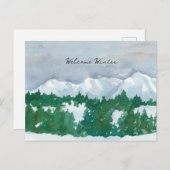 Willkommen Winter Feiertagspostkarte (Vorne/Hinten)