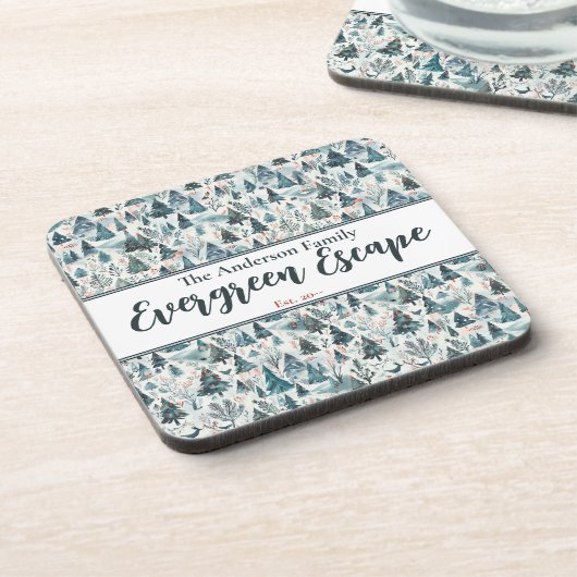 Willkommen Winter Getränkeuntersetzer (Linke Seite)