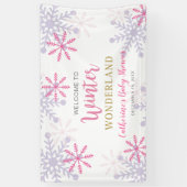 Willkommen Winter Wonderland Baby Showflakes Banner (Vertikal)