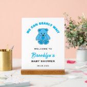 Willkommen Wir können frühzeitig warten Teddy Bear Acrylschild (Hochzeit)