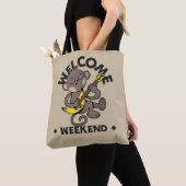 Willkommen Wochenende mit Affe und Gitarre Tasche (Von Nahem)