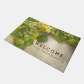 Willkommen Wohngestaltung Custom Weinroute Mendris Fußmatte (Schrägansicht)