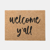 Willkommen Y'all Welcome Mat Doormat Fußmatte (Vorderseite)