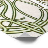 Willkommen Zeichen Calla Lily Vintage Art Nouveau  Poster (Ecke)