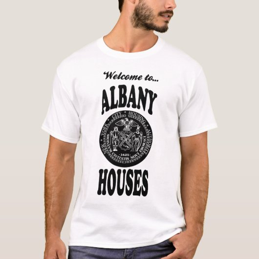 Willkommen zu Albanien-Häusern T-Shirt (Vorderseite)