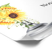 Willkommen zu Blumen und Braun Sonnenblumen Dusche Poster (Ecke)