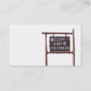 Willkommen zu buntem Colorado Visitenkarte