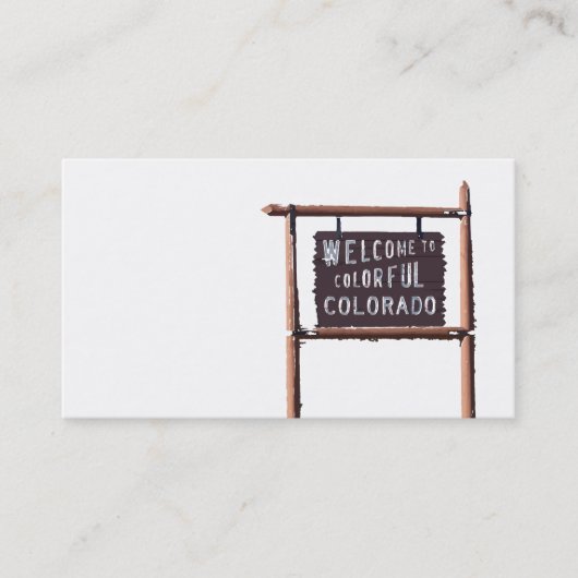 Willkommen zu buntem Colorado Visitenkarte (Vorderseite)