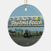 Willkommen zu Daytona Beach Keramikornament (Links)