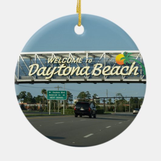 Willkommen zu Daytona Beach Keramikornament (Hinten)