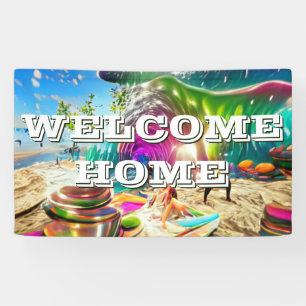 Willkommen Zu Hause benutzerdefiniertes Vinyl-Bann Banner