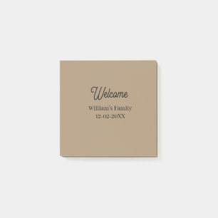 Willkommen zu Hause Familienname Haus Einweihung Post-it Klebezettel