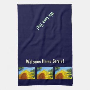 Willkommen zu Hause Ihr Name! Personalisierte Hand Handtuch