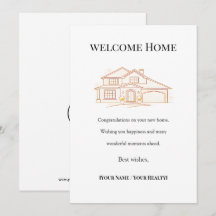 Willkommen Zu Hause Immobilienkarte Elegant Gold