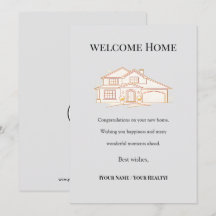 Willkommen Zu Hause Immobilienkarte Elegant Gold