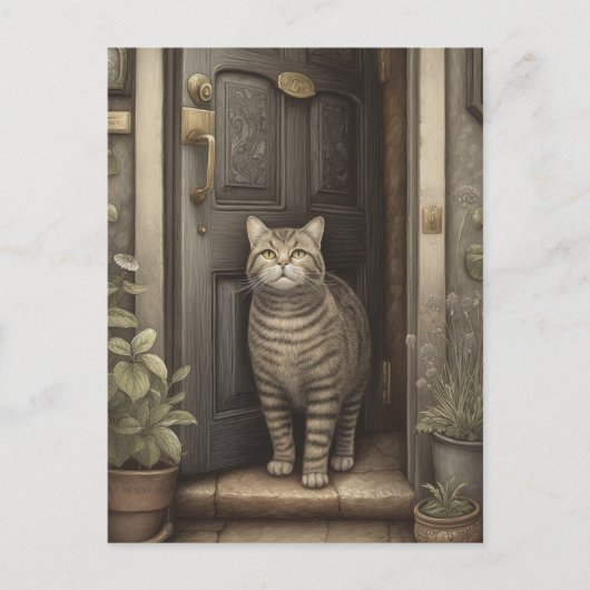 Willkommen zu Hause Kat Postkarte (Vorderseite)