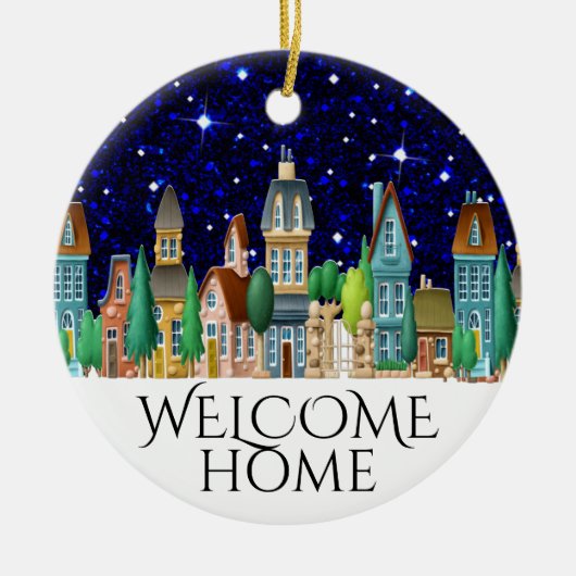 Willkommen zu Hause Keramik Ornament (Vorne)