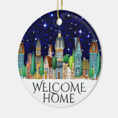 Willkommen zu Hause Keramik Ornament (Links)