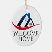Willkommen zu Hause Keramik Ornament (Rechts)