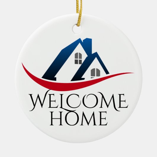 Willkommen zu Hause Keramik Ornament (Vorne)