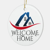 Willkommen zu Hause Keramik Ornament (Links)