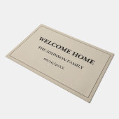 Willkommen Zu Hause Personalisierte Fußmatte, Benu Fußmatte (Schrägansicht)