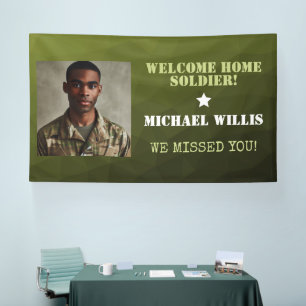 Willkommen zu Hause Soldat Benutzerdefinierter Nam Banner