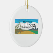 Willkommen zu Illinois - USA Verkehrsschild Keramikornament (Rechts)