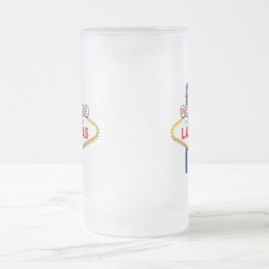 Willkommen-zu-Las-Vegas Mattglas Bierglas (Mittel)