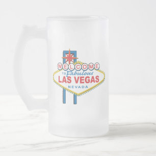 Willkommen-zu-Las-Vegas Mattglas Bierglas