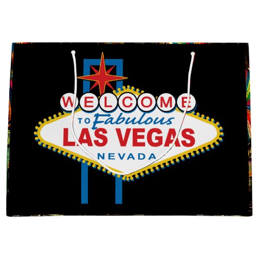 Willkommen zu Las Vegas-Zeichen Große Geschenktüte (Vorderseite)