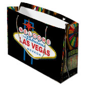 Willkommen zu Las Vegas-Zeichen Große Geschenktüte (Rückseite Schrägansicht)
