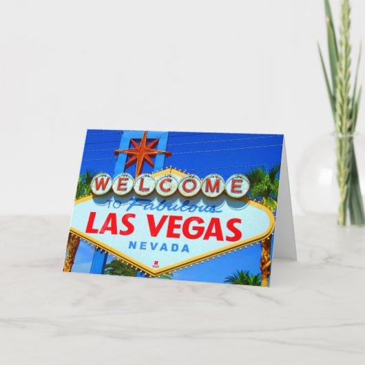 Willkommen zu Las Vegas-Zeichen Karte (Vorderseite)