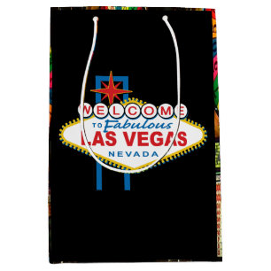 Willkommen zu Las Vegas-Zeichen Mittlere Geschenktüte