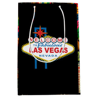 Willkommen zu Las Vegas-Zeichen Mittlere Geschenktüte