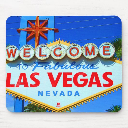 Willkommen zu Las Vegas-Zeichen Mousepad (Vorne)