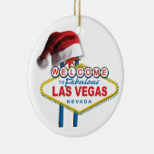 Willkommen zu Las- VegasWeihnachtsmannmütze Keramik Ornament (Rechts)