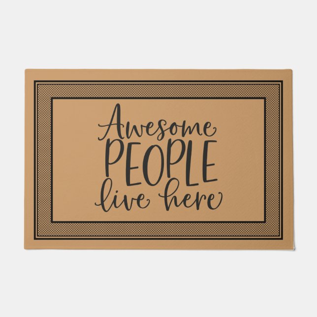 Willkommen zu Mat Phantastischen Menschen hier leb Fußmatte (Vorderseite)