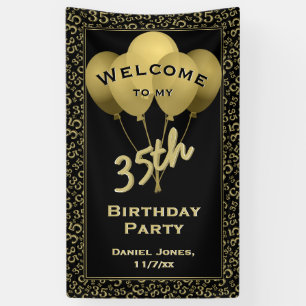 Willkommen zu meinem 35. Geburtstags-Party - Banner