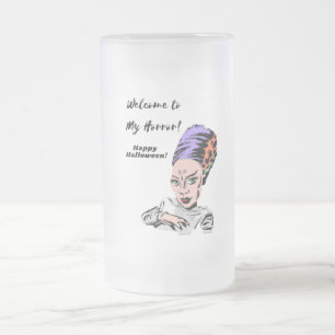 Willkommen zu meinem Horror-Halloween Mattglas Bierglas