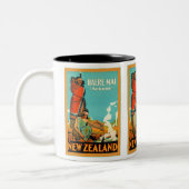 Willkommen zu Neuseeland ~ Haere MAI ~Vintage Zweifarbige Tasse (Links)