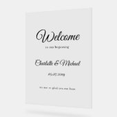 Willkommen zu unserem Anfang! Acrylschild (Winkel)